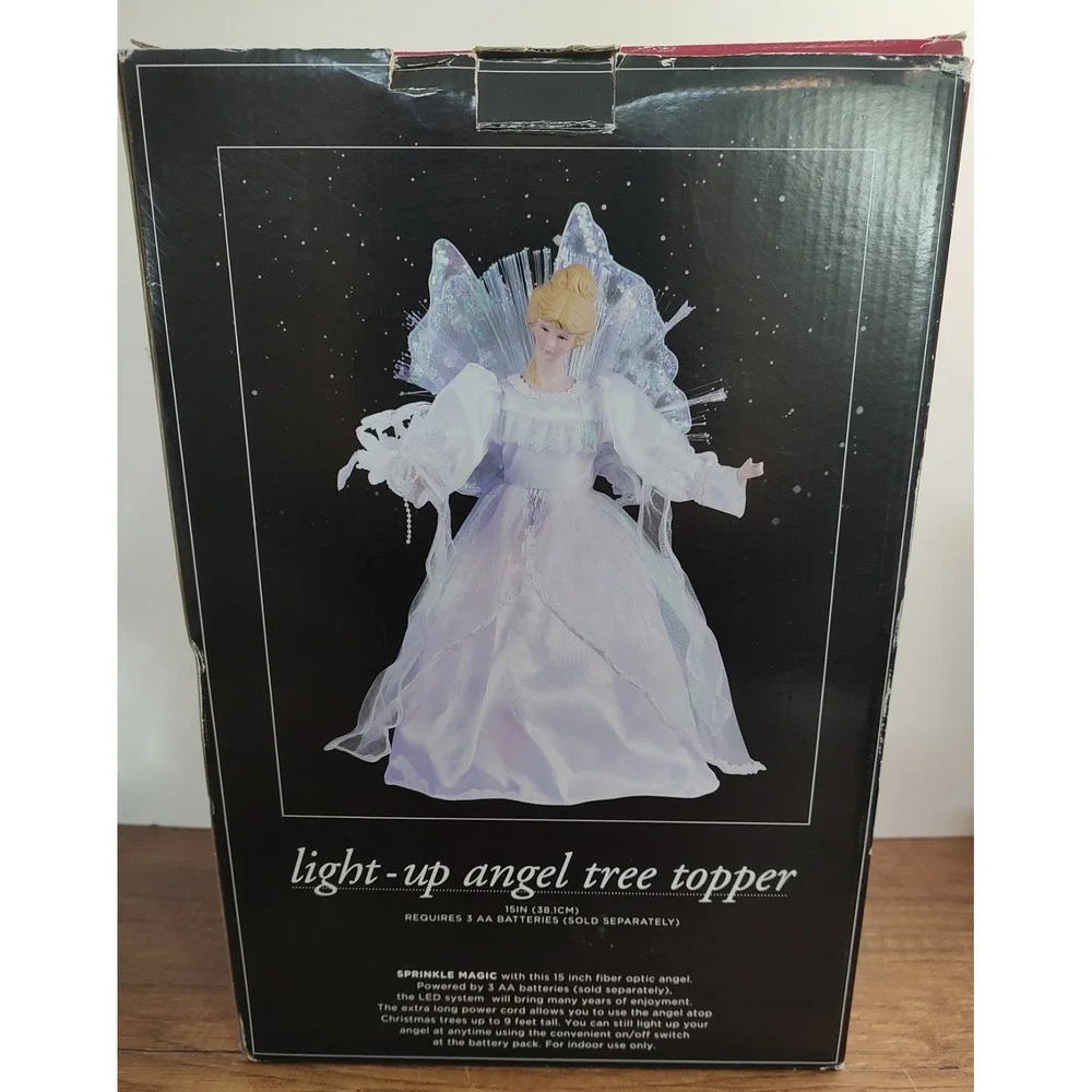 Trim A Home Magical Light Up Christmas Angel Fiber Optic Tree Topper 15